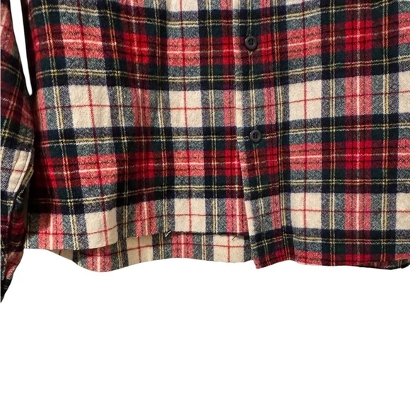 Pendleton 100% Virgin Wool Plaid Long Sleeve Shirt Womens Size Small Red White - Picture 10 of 10